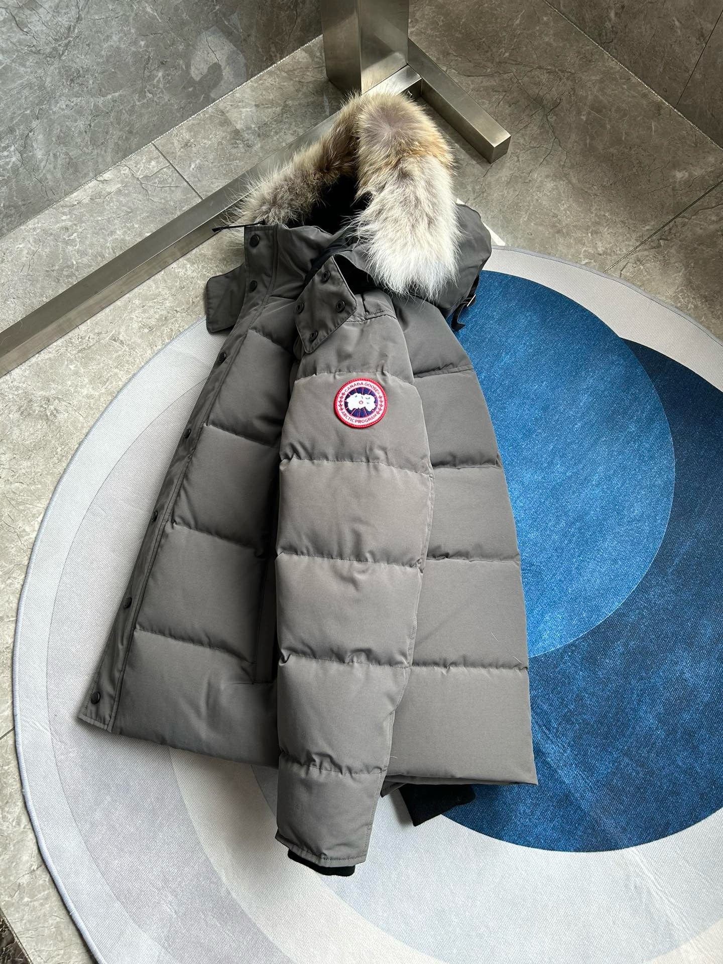 White, Grey, Blue and Black Jacket - FashionHype.xyz