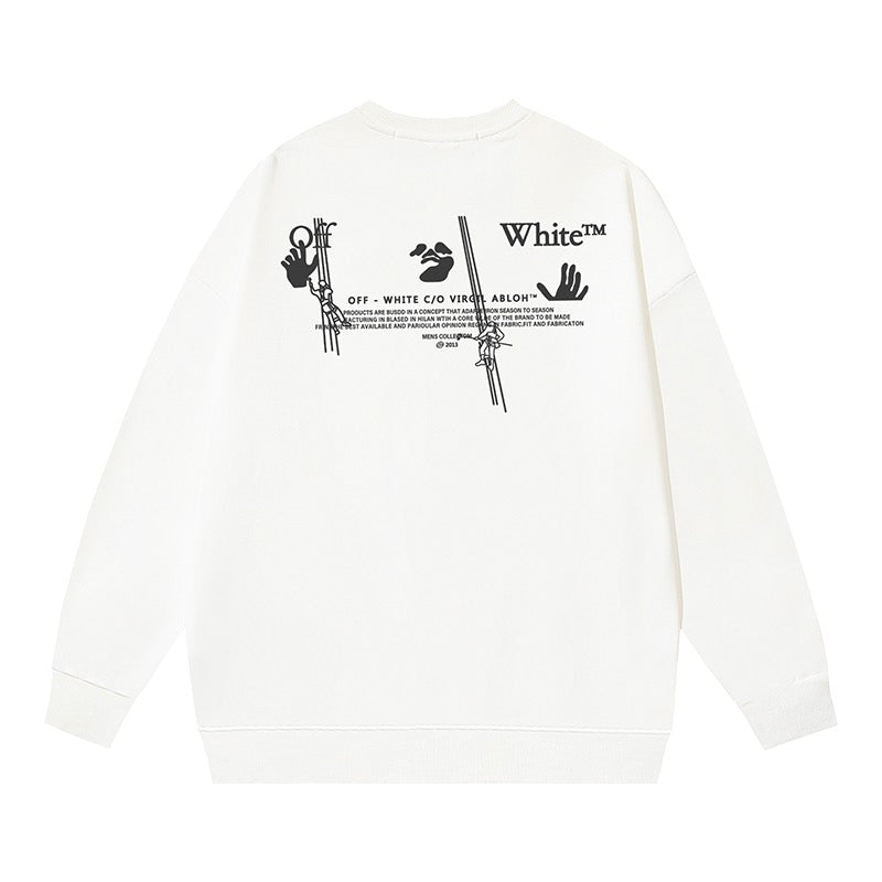 weißes und schwarzes Sweatshirt