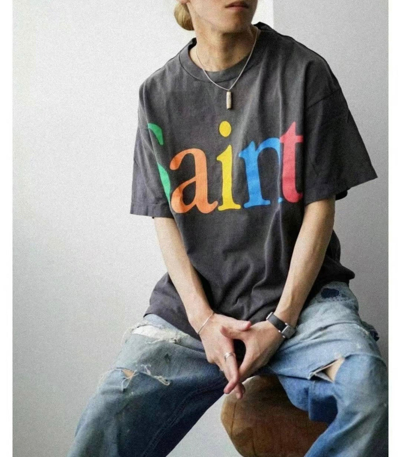 Dark black T-shirt - FashionHype.xyz