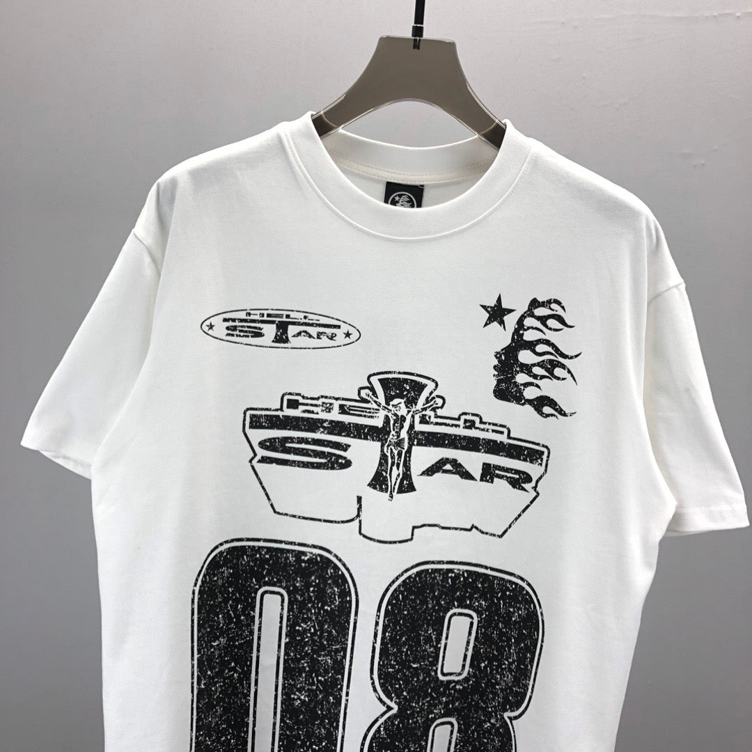 Schwarz-weißes T-Shirt