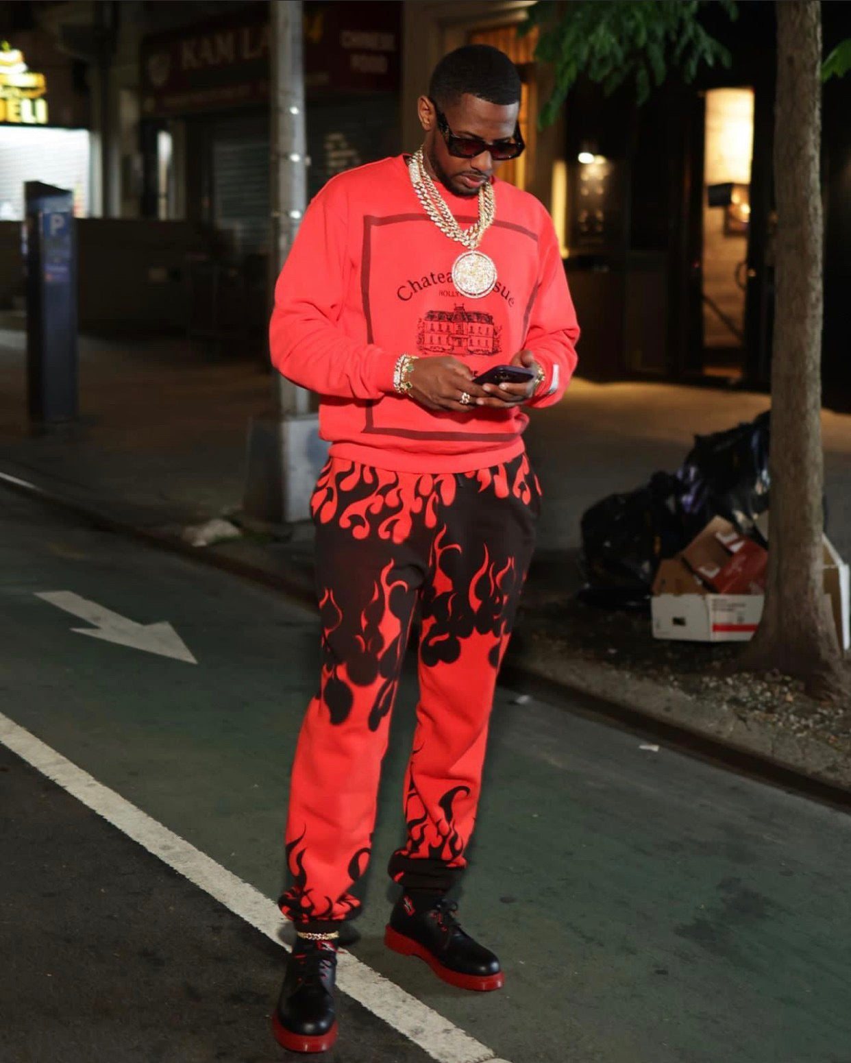 Red black Pant - FashionHype.xyz