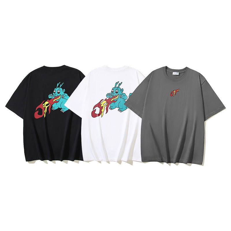 Graues, schwarzes und weißes T-Shirt