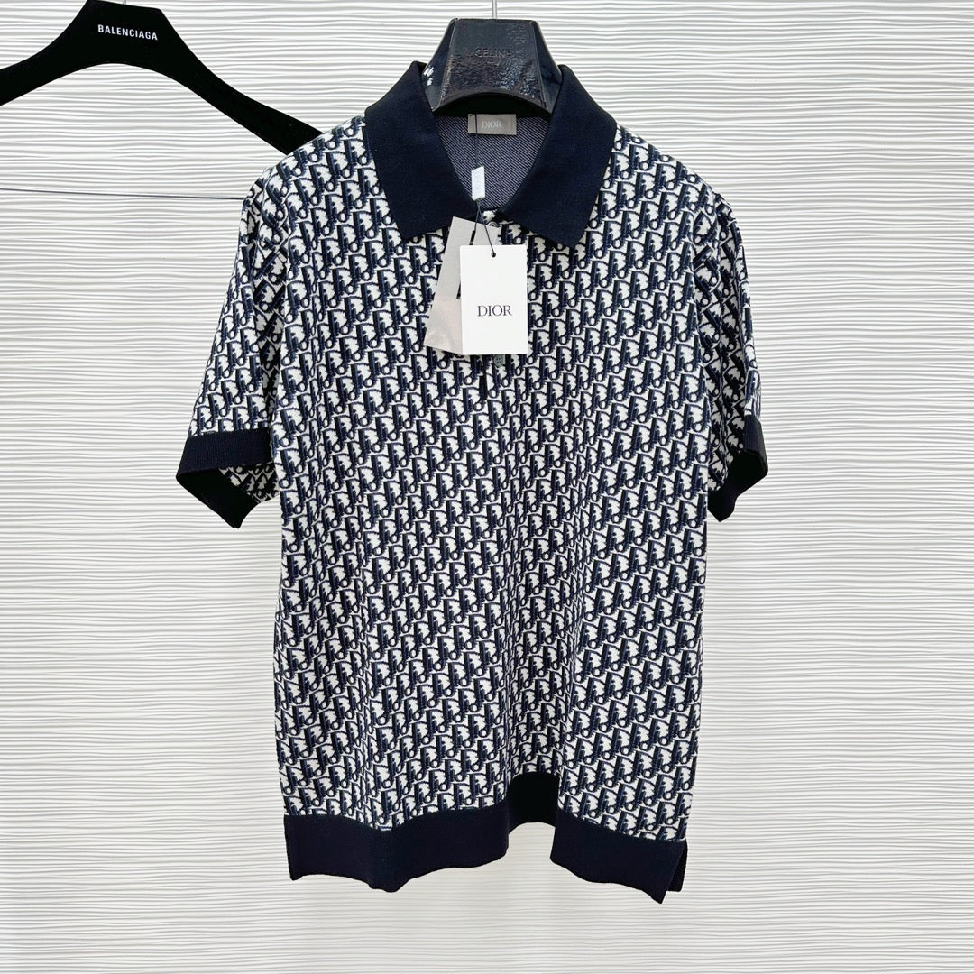 Dark blue and Green Polo - FashionHype.xyz