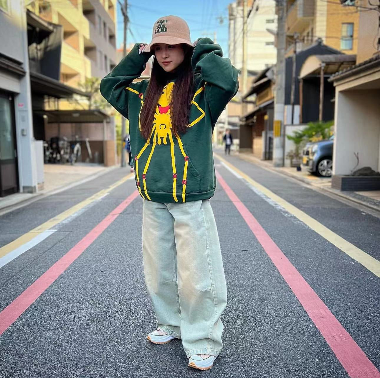 Grüner Hoodie