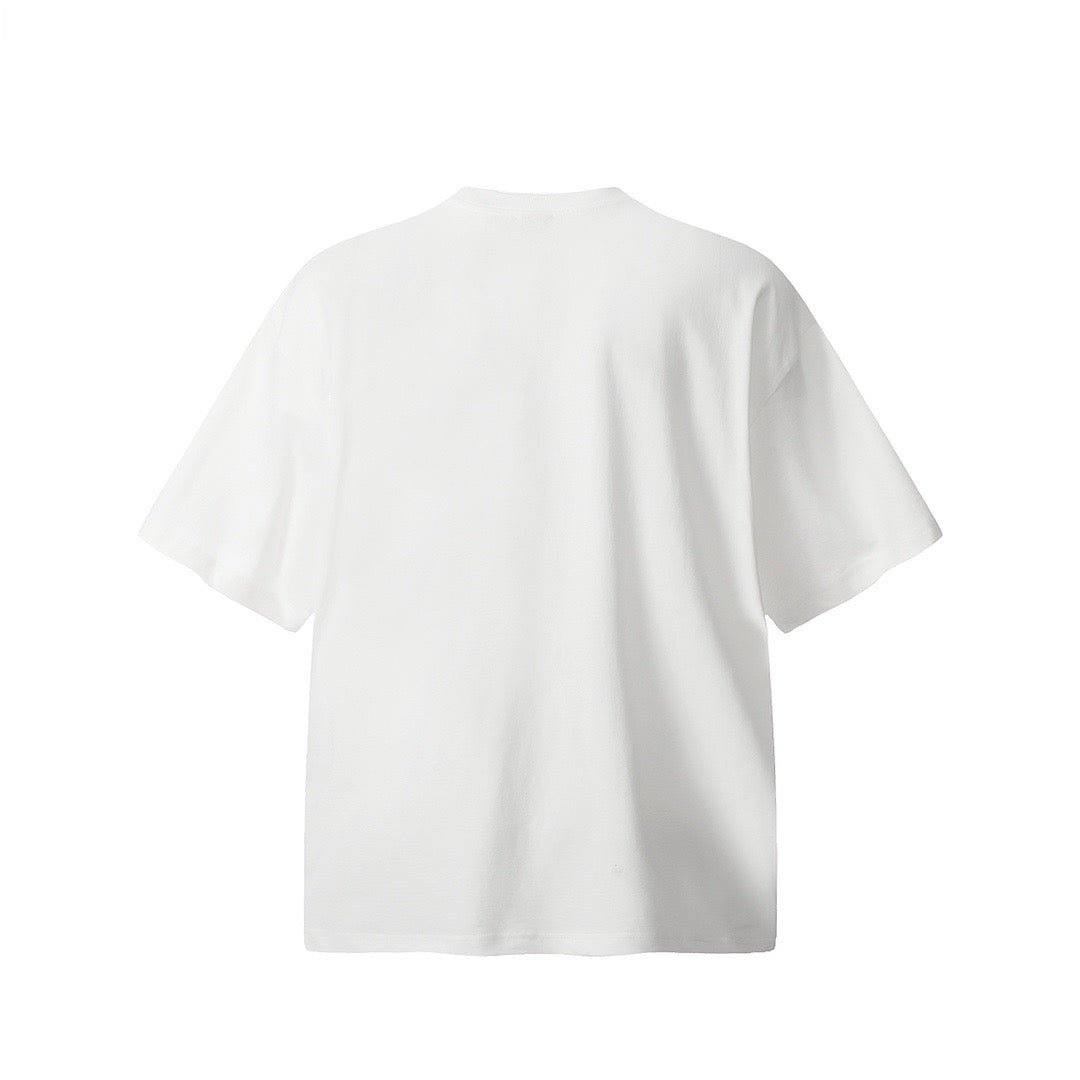 Schwarzes, weißes und hellrosa T-Shirt