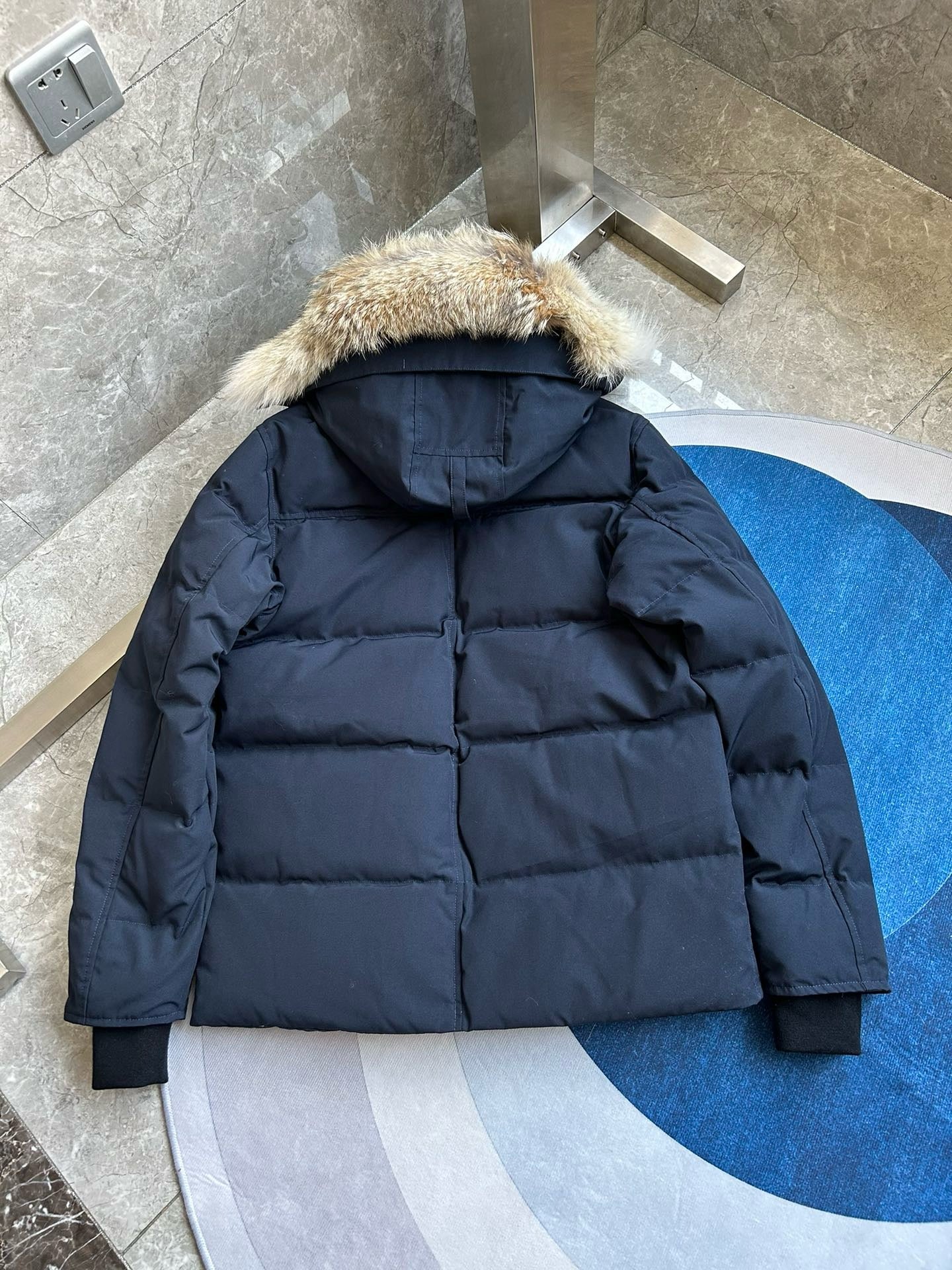White, Grey, Blue and Black Jacket - FashionHype.xyz