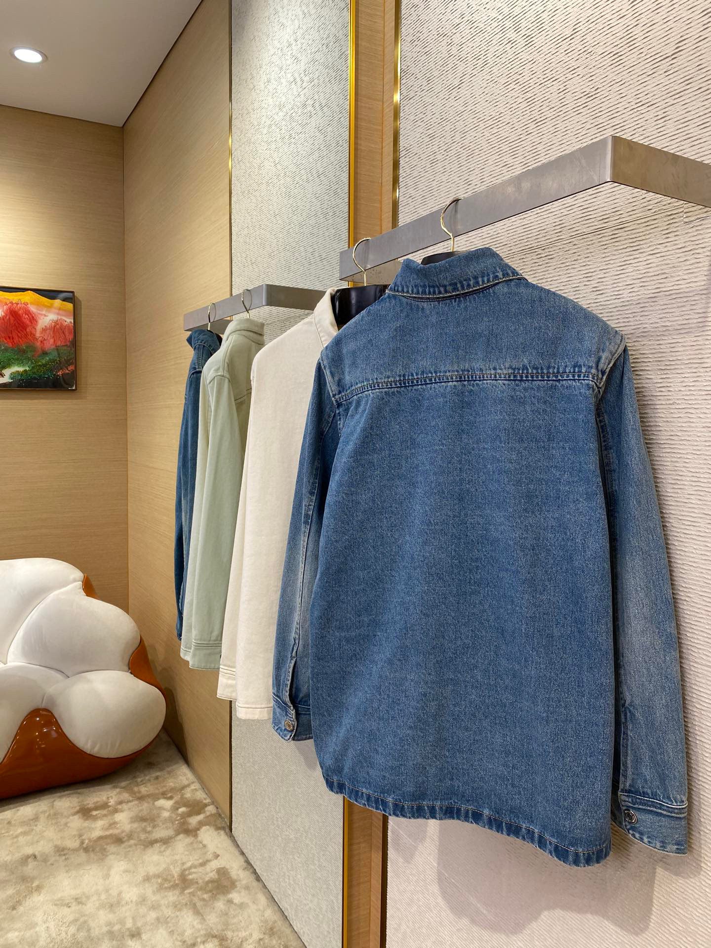 Beige and Blue Jacket