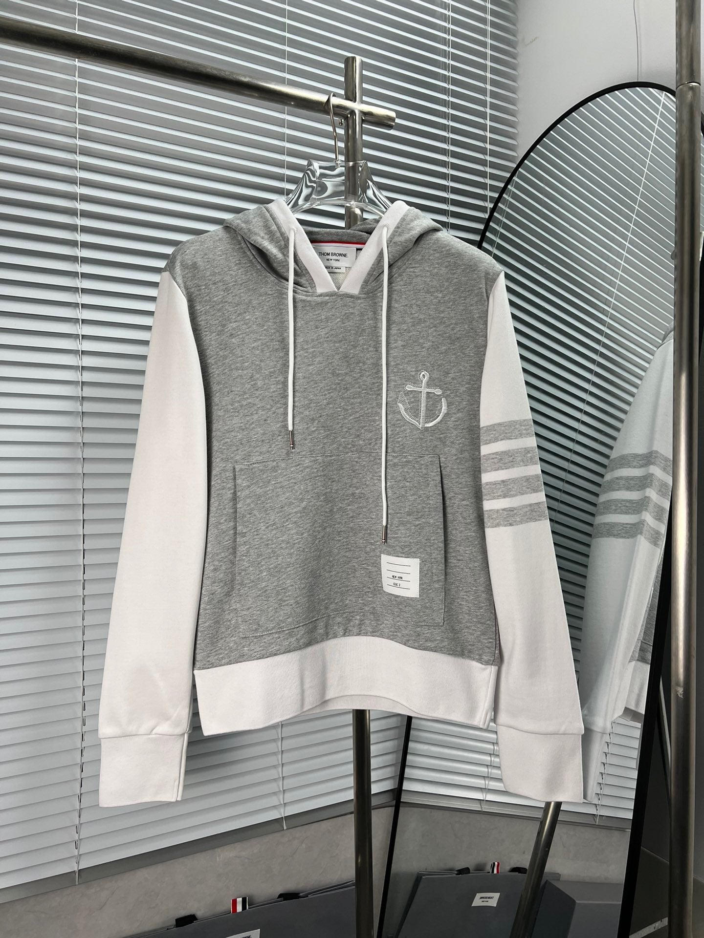 Grey White Hoodie - FashionHype.xyz
