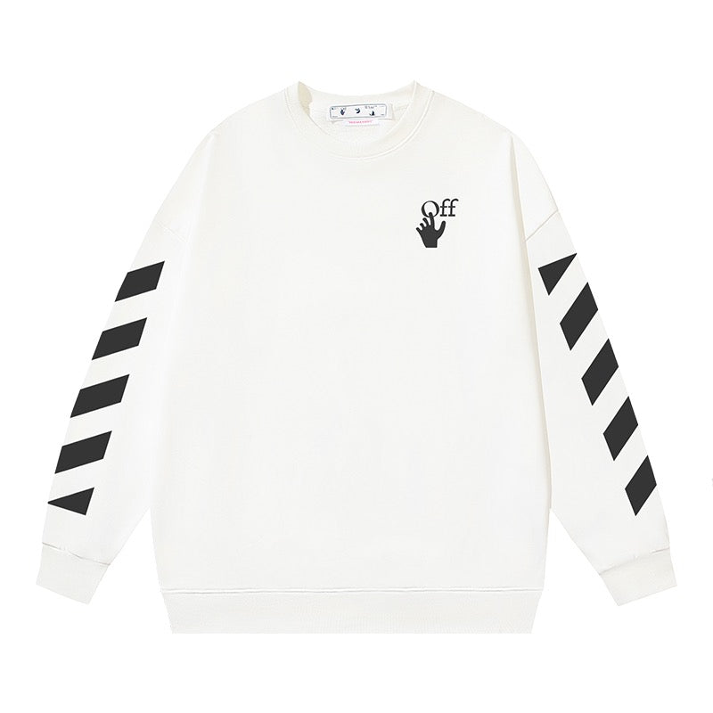 White and Black Sweatshirt - FashionHype.xyz