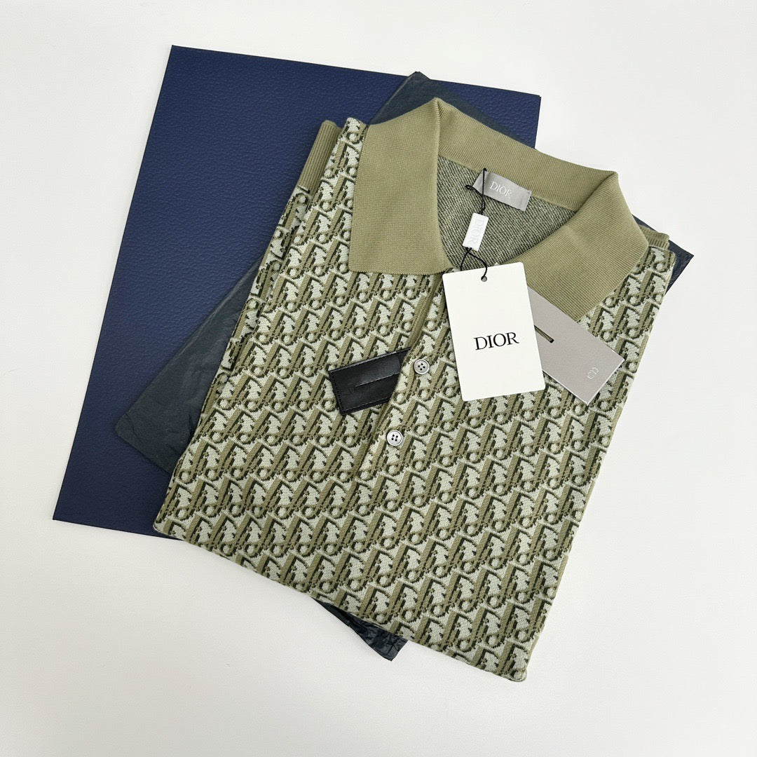 Dark blue and Green Polo - FashionHype.xyz