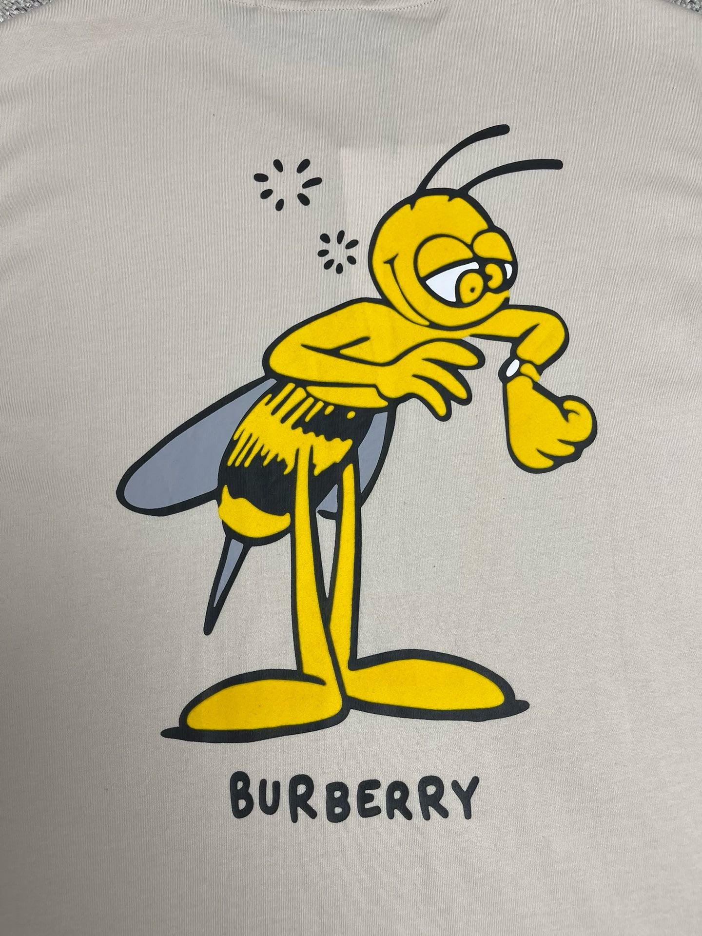 Aprikosen- und graues T-Shirt