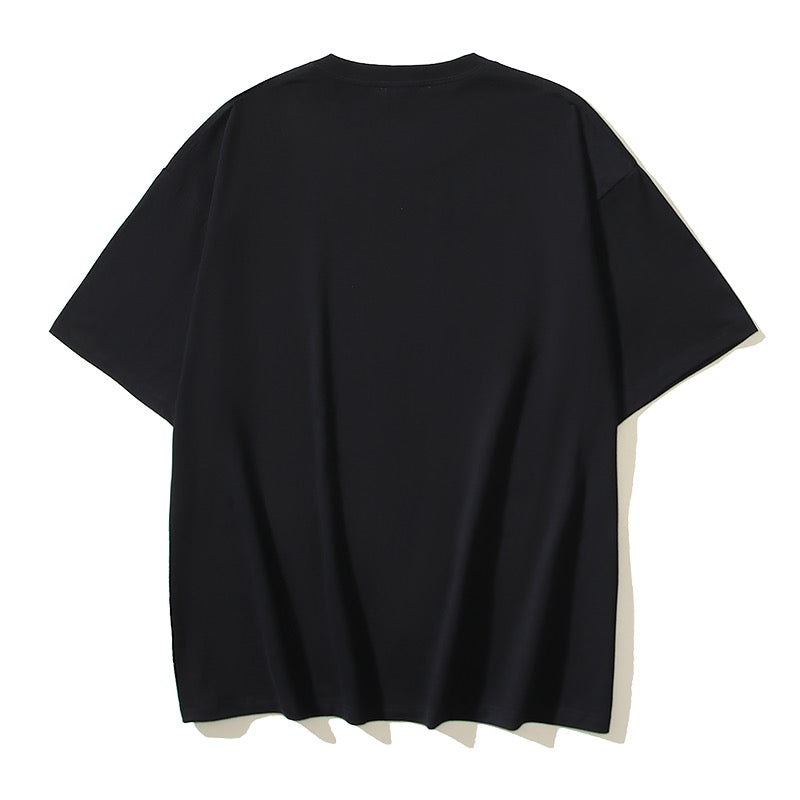 Dark black and Black T-shirt - FashionHype.xyz