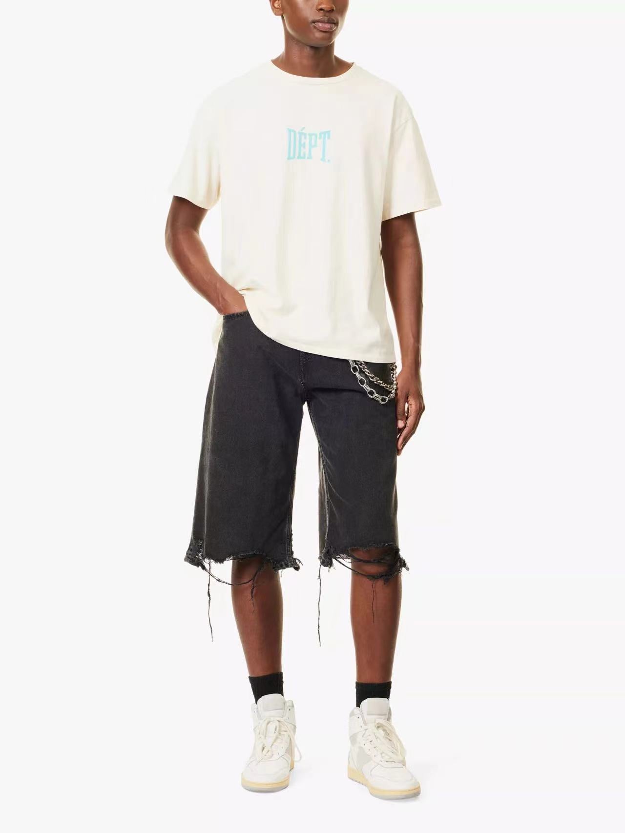 White and Black T-shirt - FashionHype.xyz