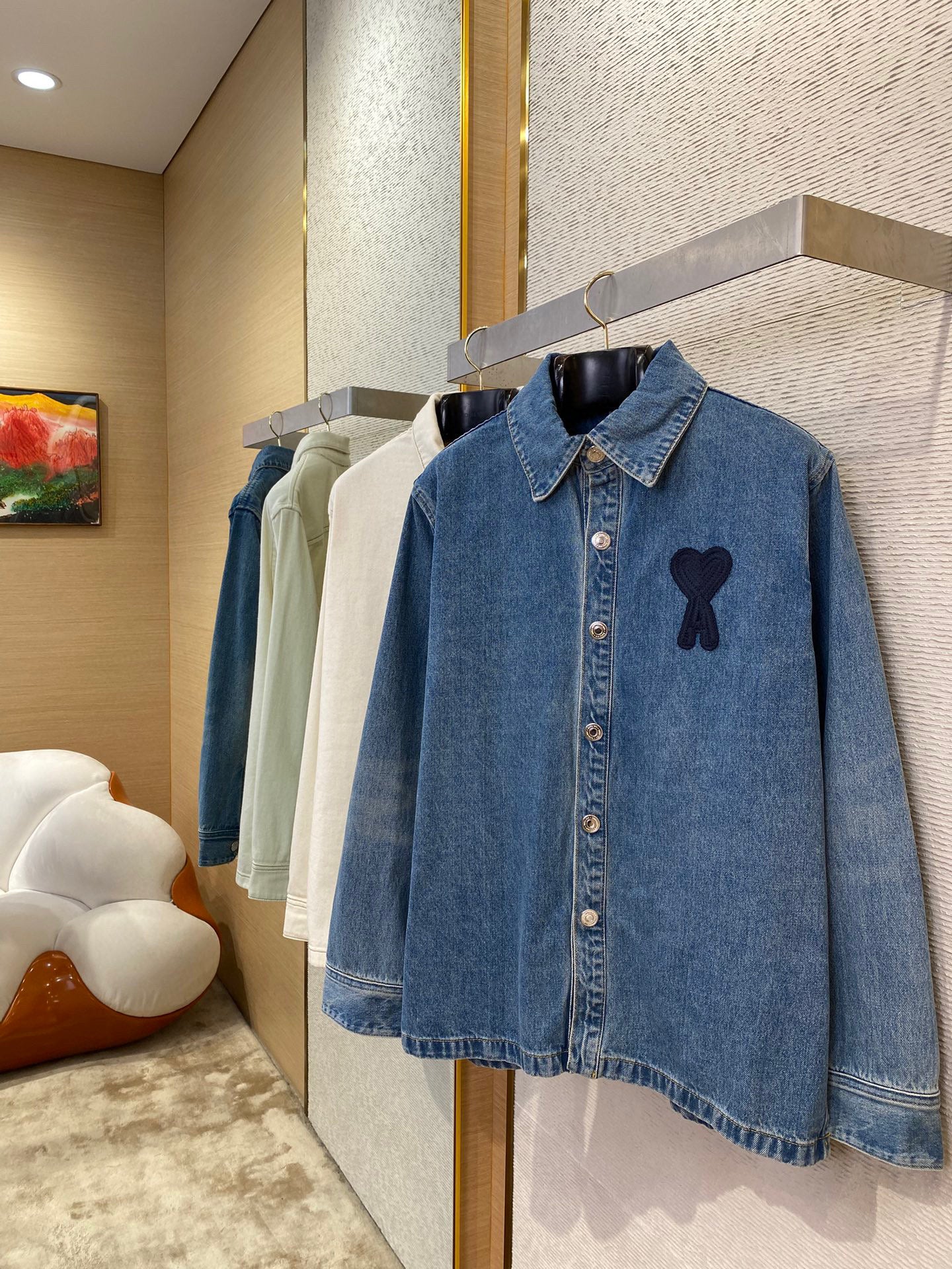 Beige and Blue Jacket