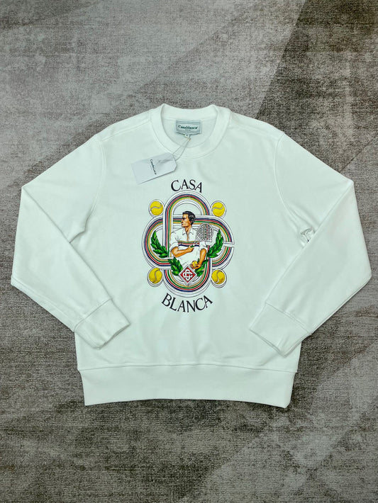 سويت شيرت أبيض وأسود