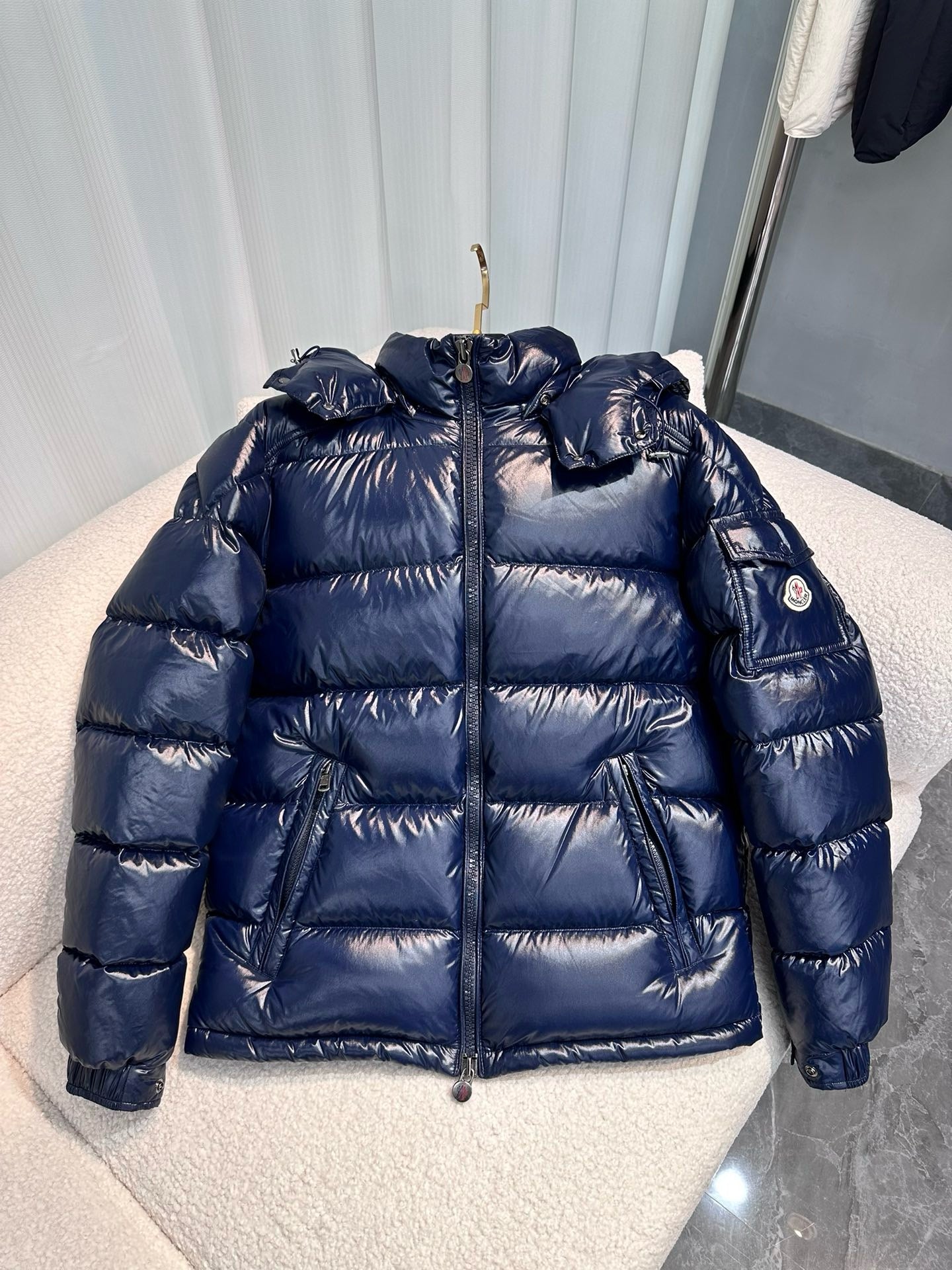 Blaue Jacke