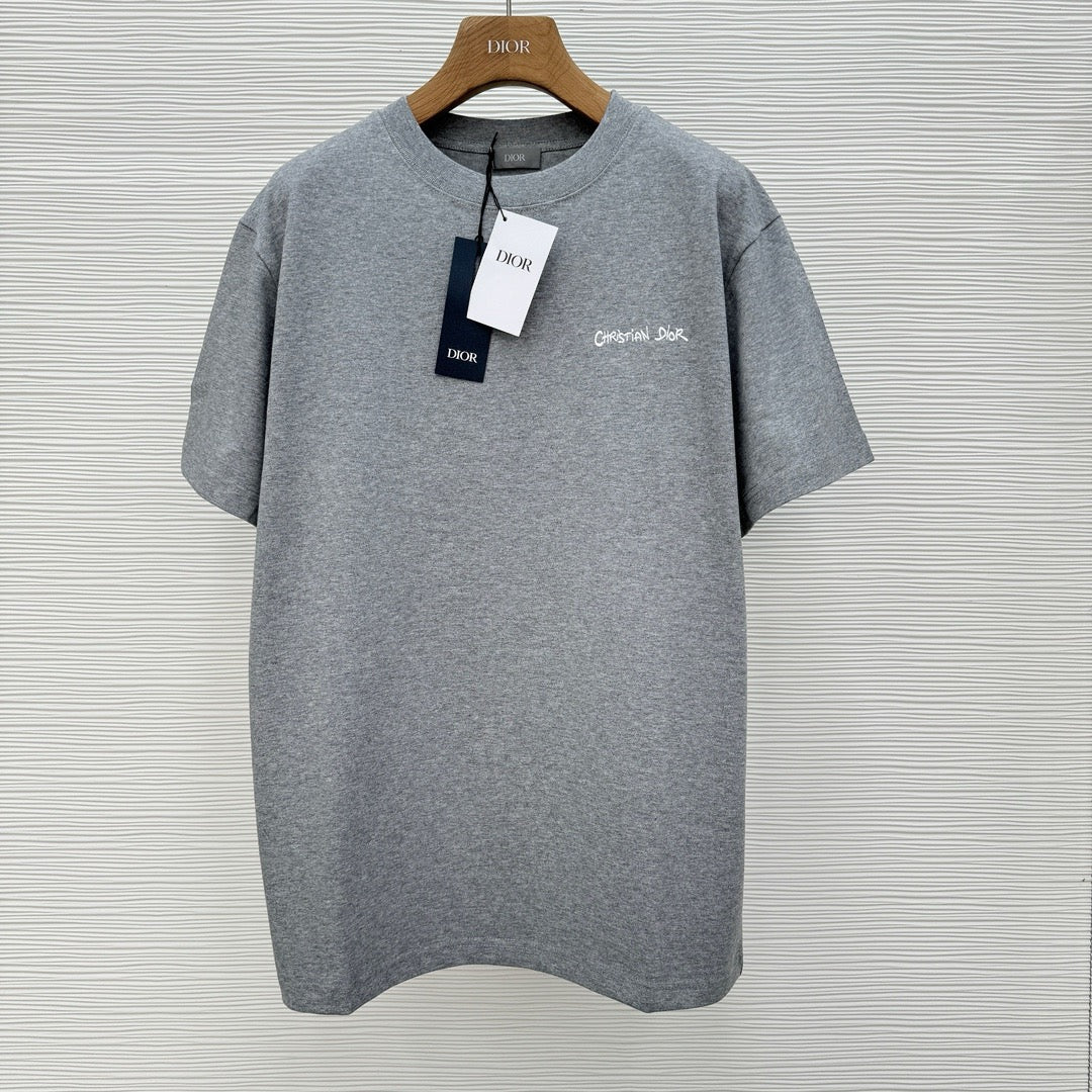 Grey and White T-shirt - FashionHype.xyz