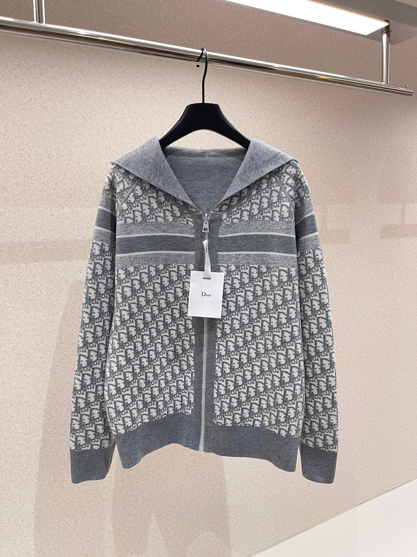 Dark blue and Grey Jacket - FashionHype.xyz