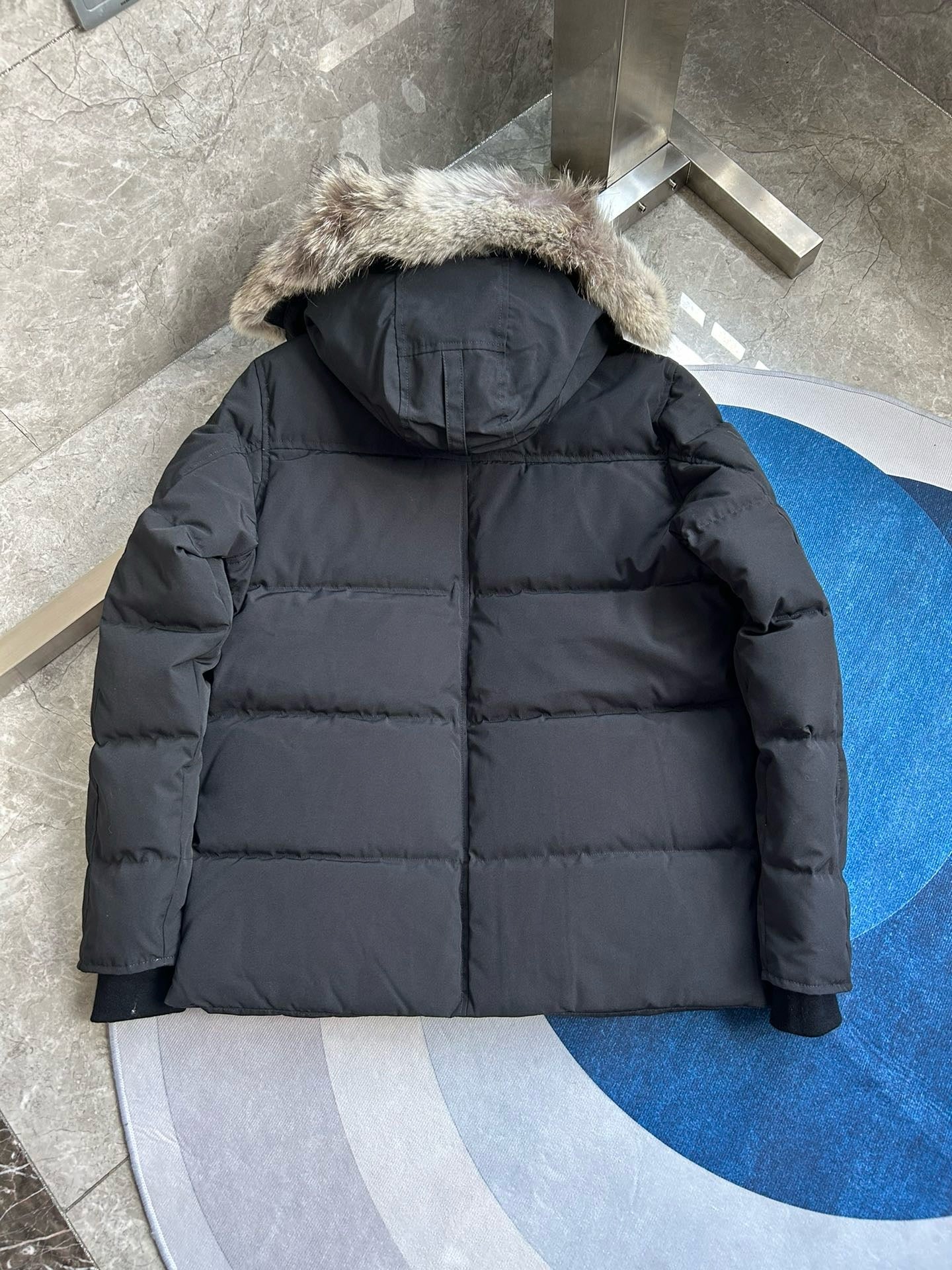 White, Grey, Blue and Black Jacket - FashionHype.xyz