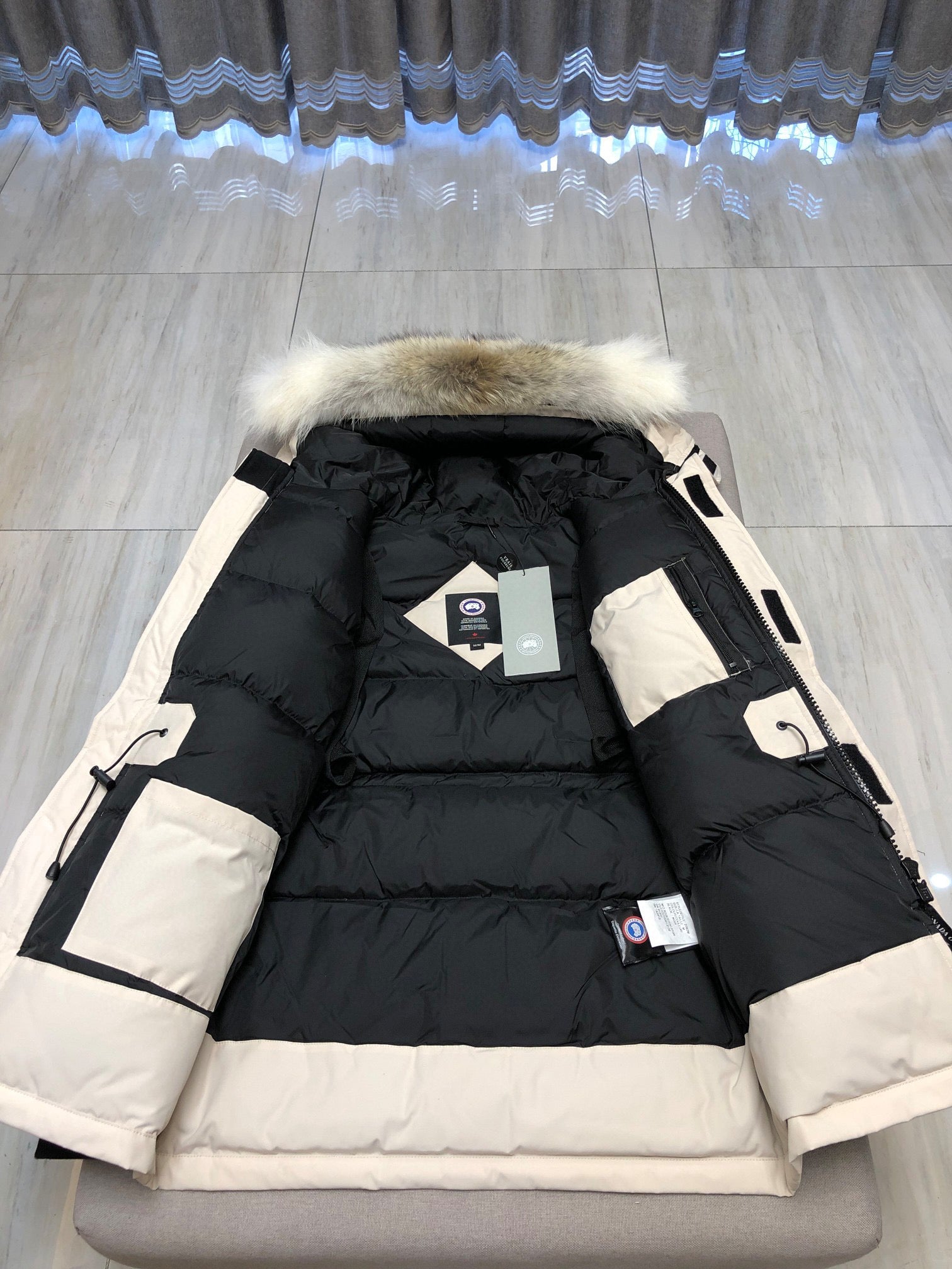 White,Grey,Blue and Black Jacket - FashionHype.xyz