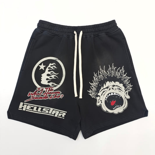 Dunkelschwarze Shorts