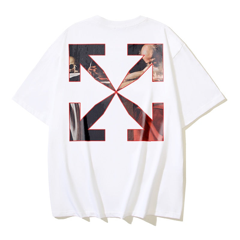 Schwarz-weißes T-Shirt