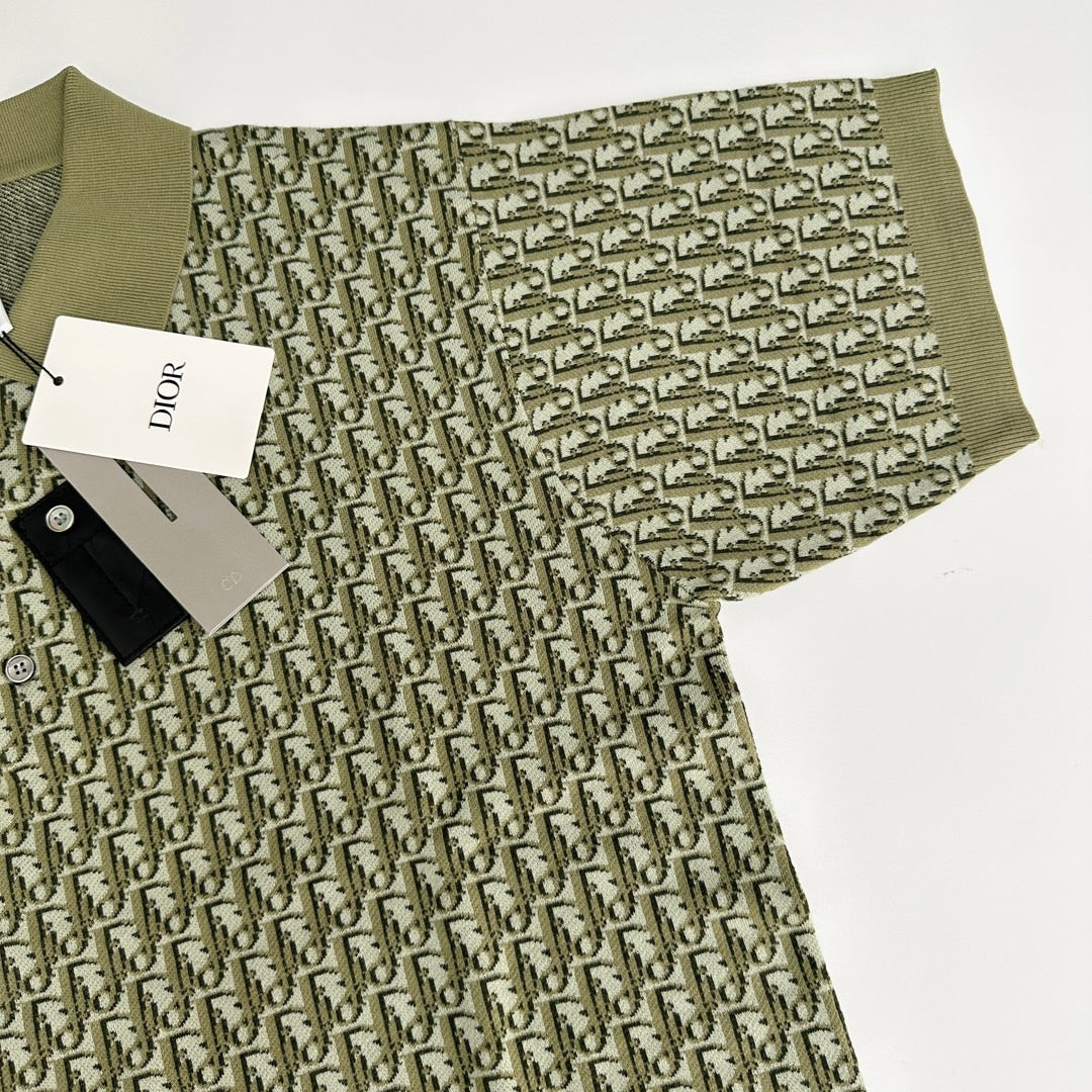 Dark blue and Green Polo - FashionHype.xyz
