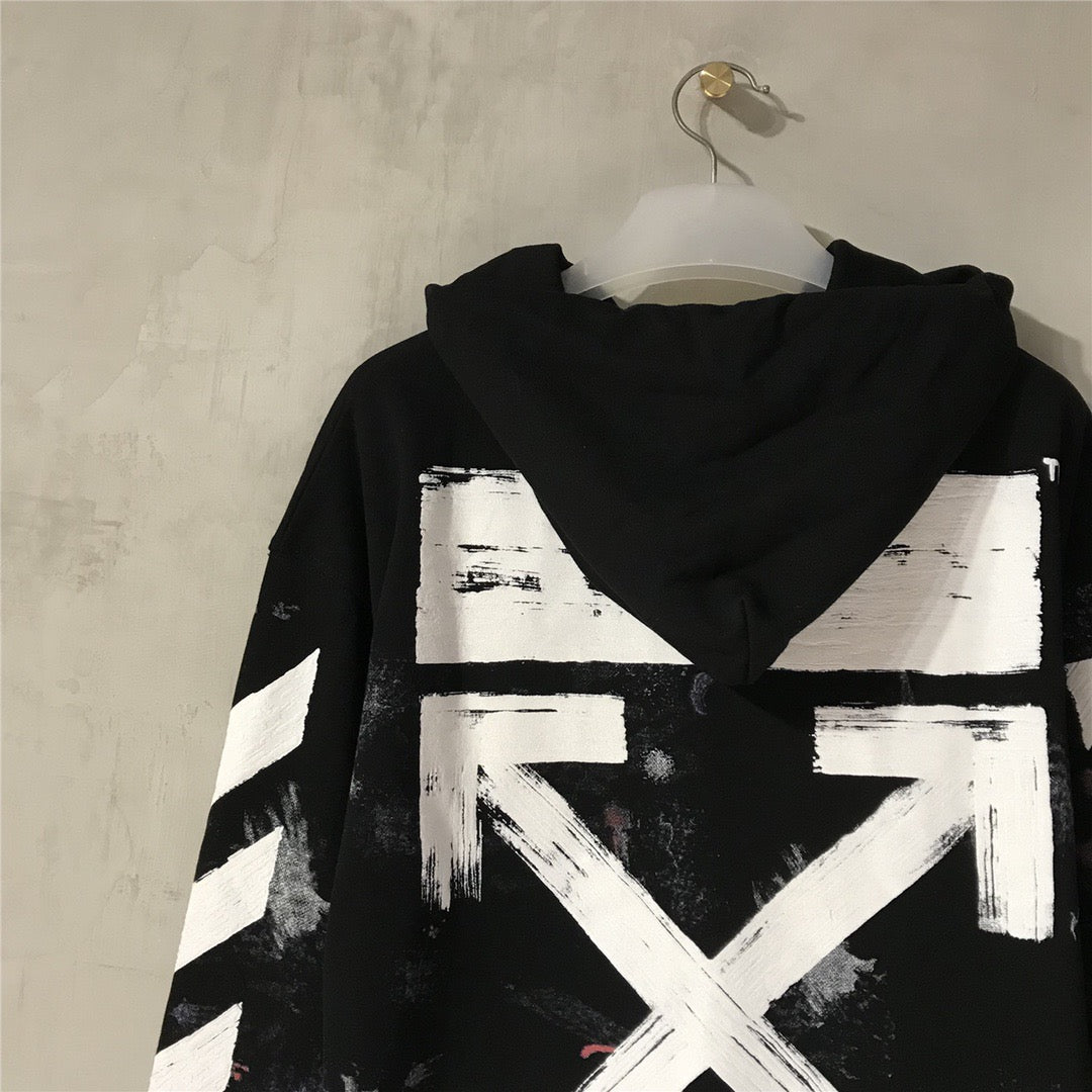 Schwarze Kapuzen pullover
