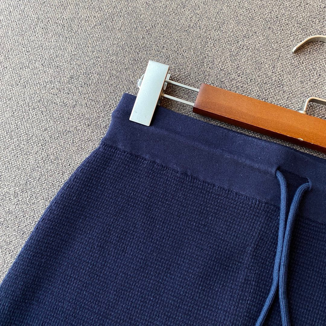 Grey, Blue Shorts - FashionHype.xyz