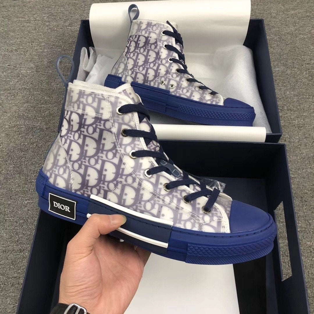 Zapatillas altas monograma azules - FashionHype.xyz