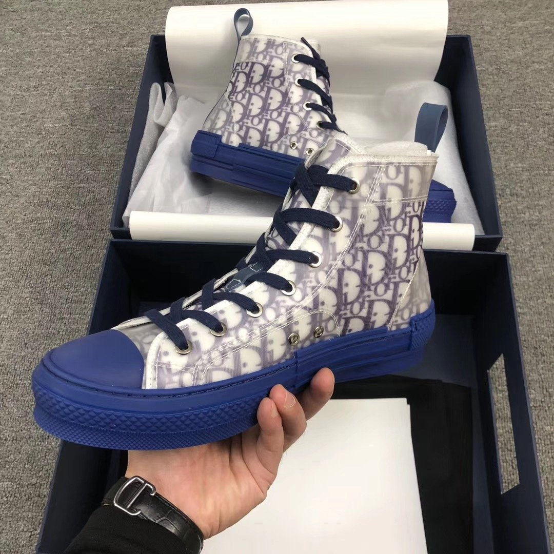 Zapatillas altas monograma azules - FashionHype.xyz