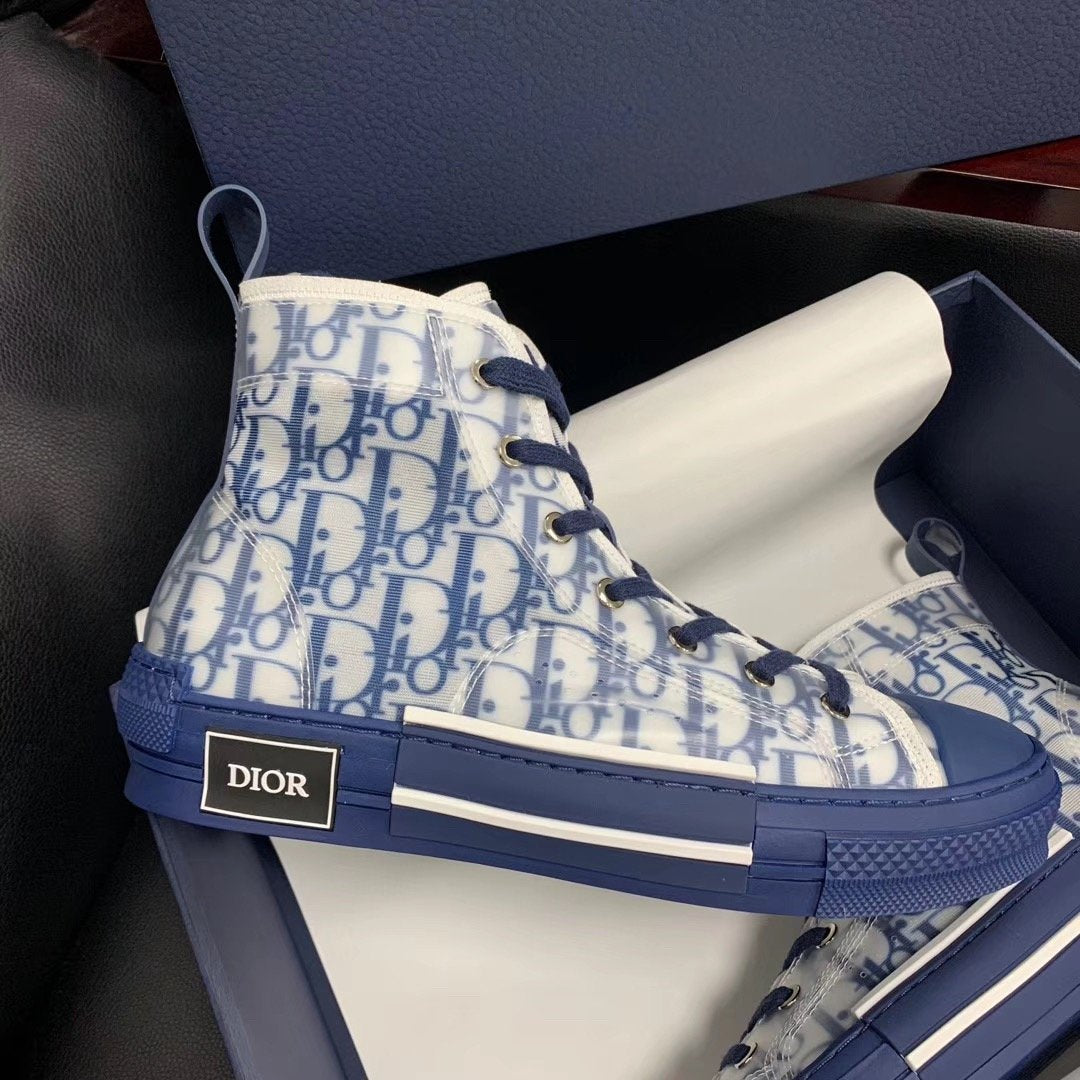 Zapatillas altas monograma azules - FashionHype.xyz