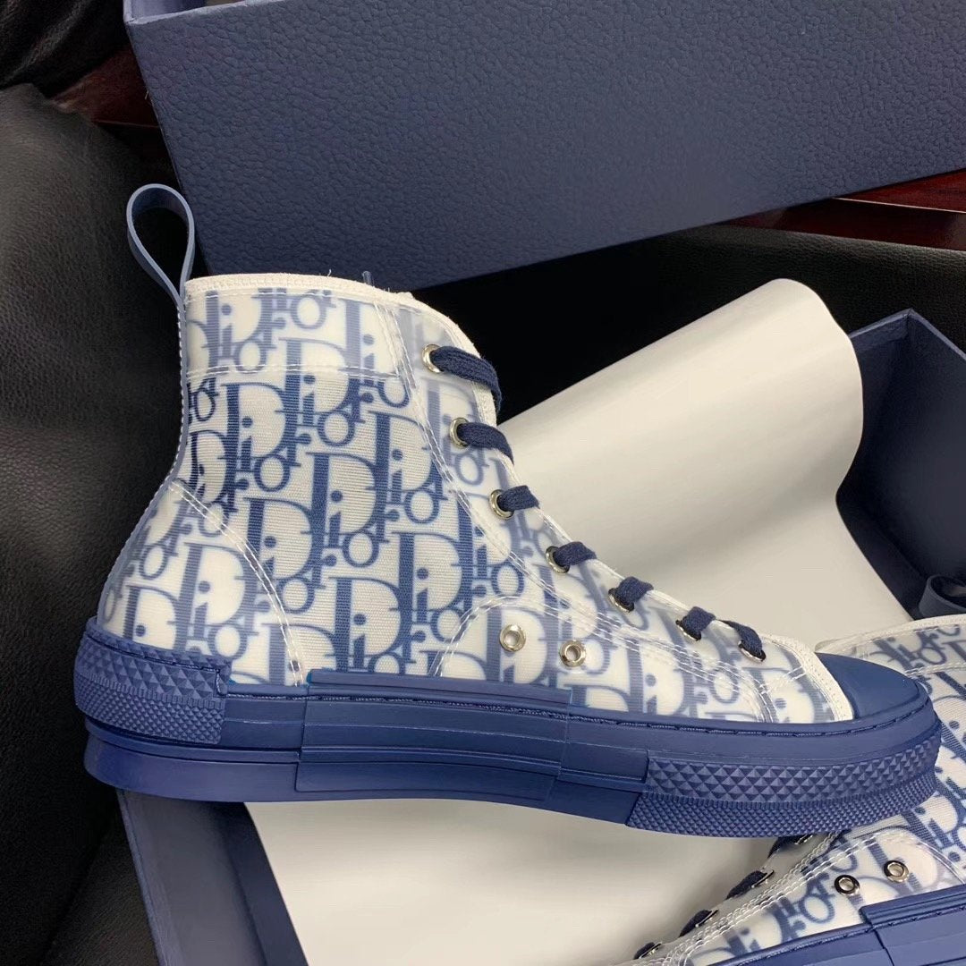 Zapatillas altas monograma azules - FashionHype.xyz
