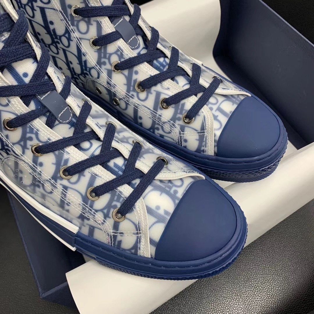 Zapatillas altas monograma azules - FashionHype.xyz