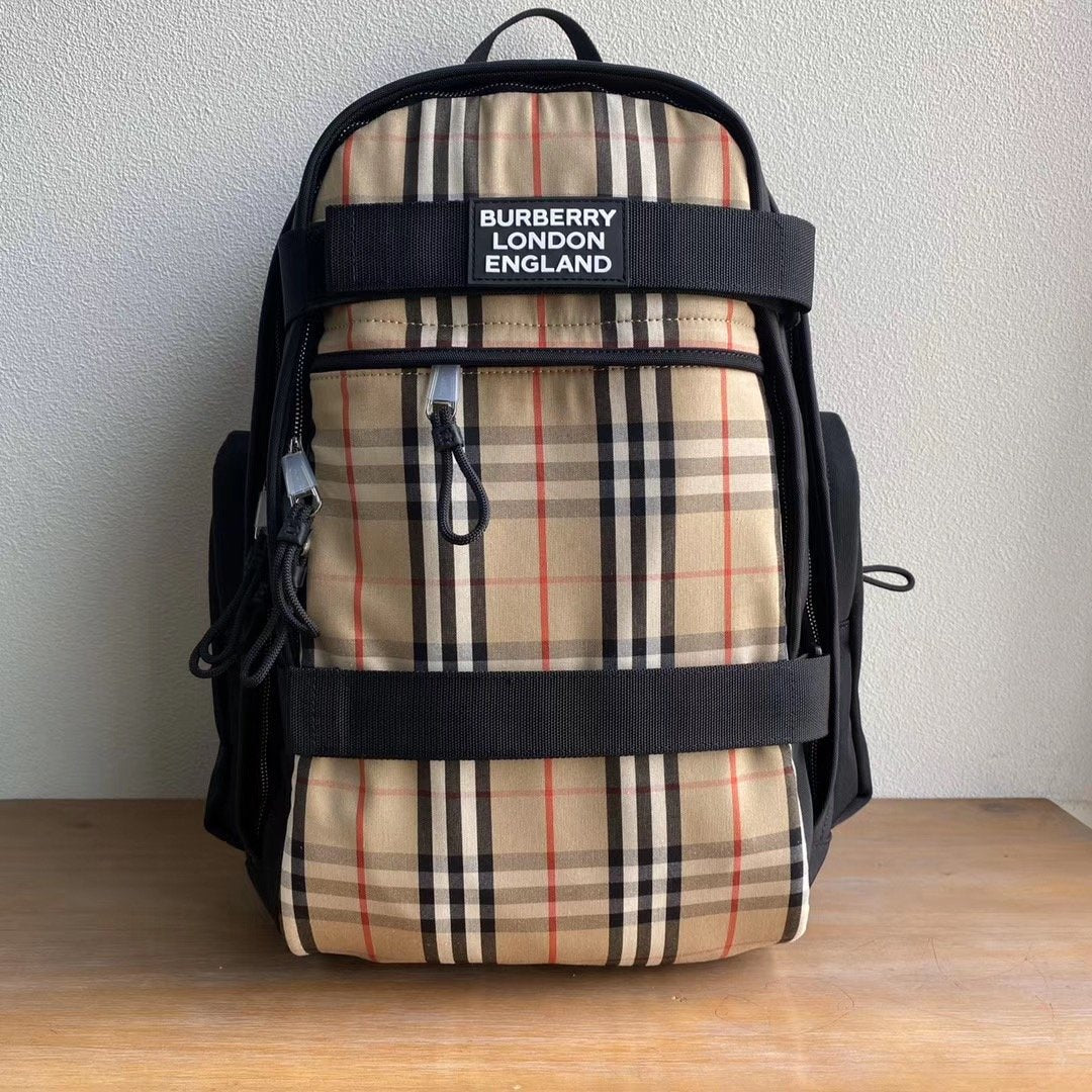 Mochila con estampado a cuadros - FashionHype.xyz