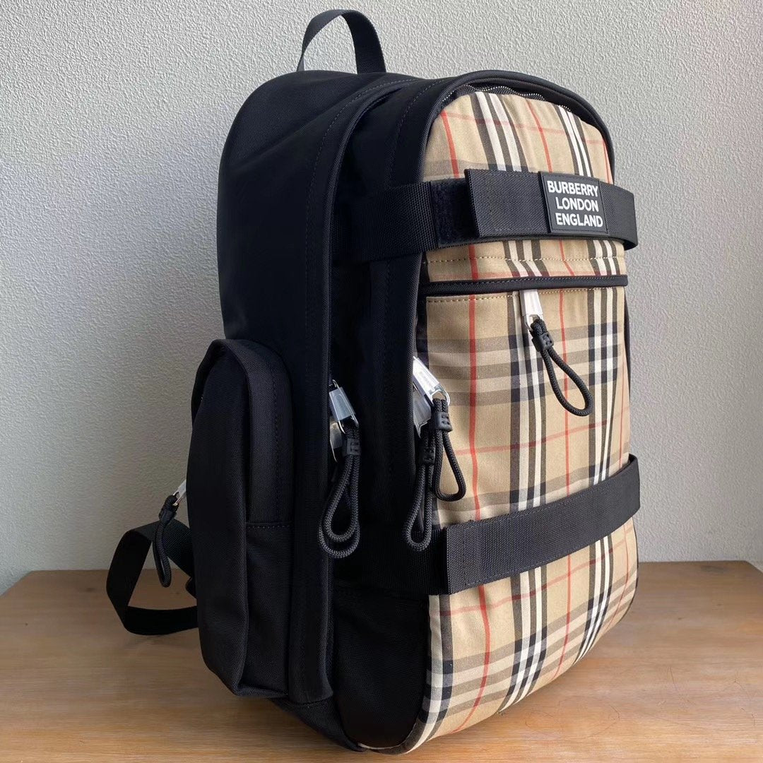 Mochila con estampado a cuadros - FashionHype.xyz